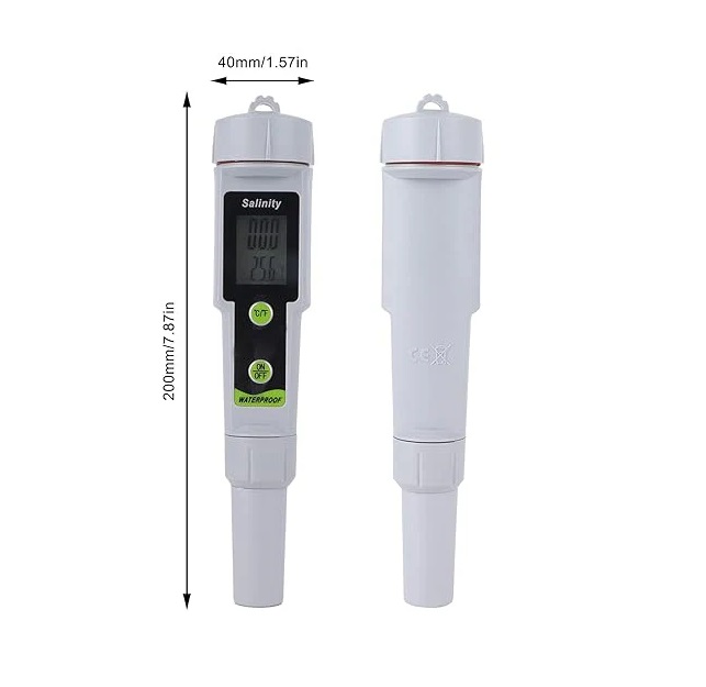 Salinity Meter, Seawater Hydrometer, Salt Content Detection in Brine, for Pools, Aquarium, SM-01
