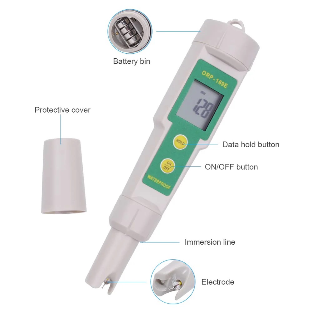 True Sense Portable Pen ORP Meter Redox Potential Tester Negative Potential Pen Tester ORP Meter, ORP-169E