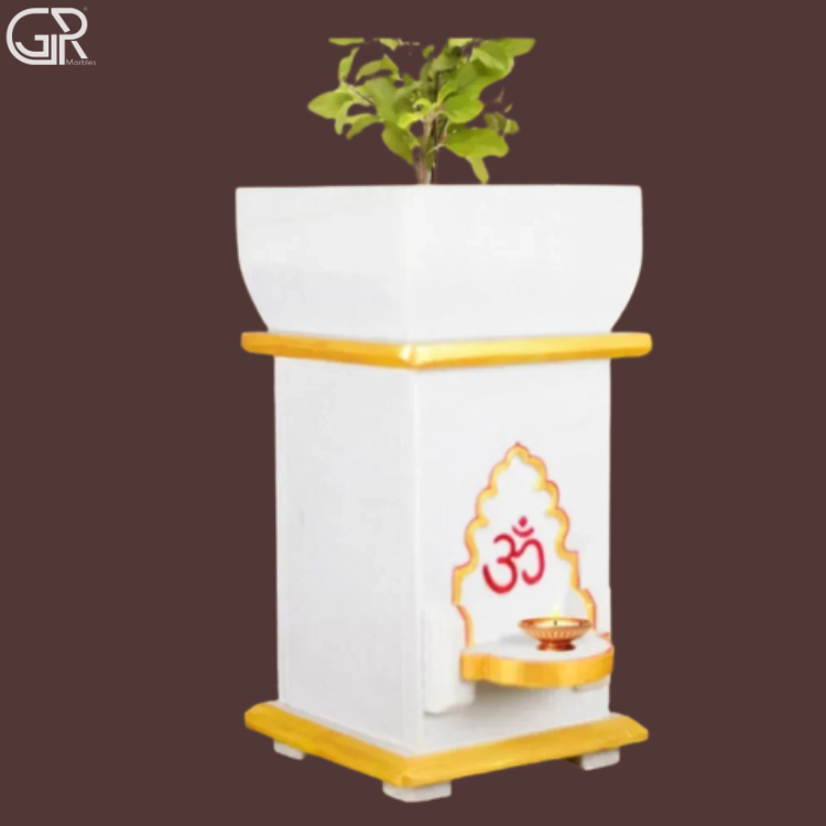 Marble Tulsi Pot
