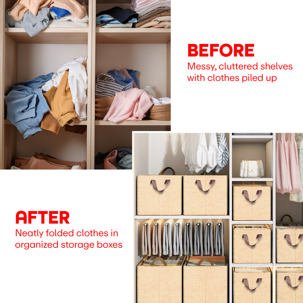 Prime Pick Foldable Cloth Organizer without Lid