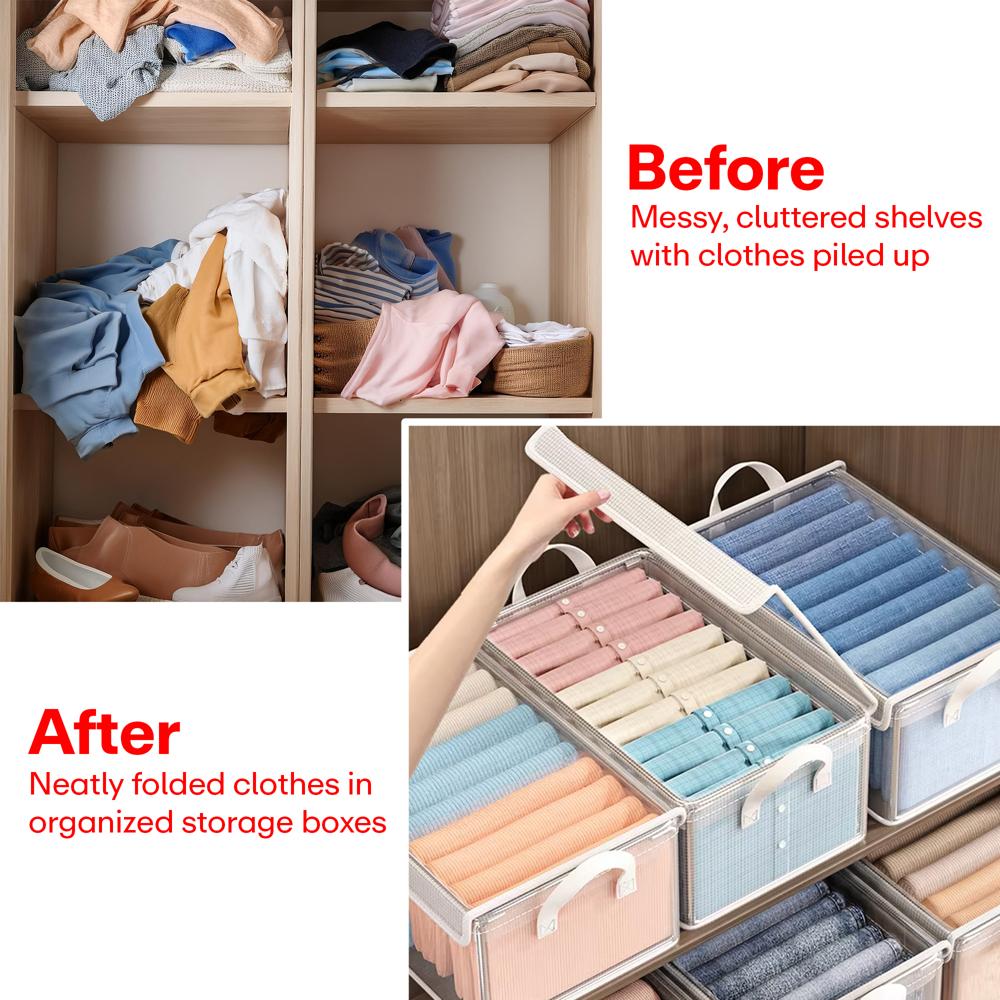Prime Pick Storage Box Zip Cloth Organizer
