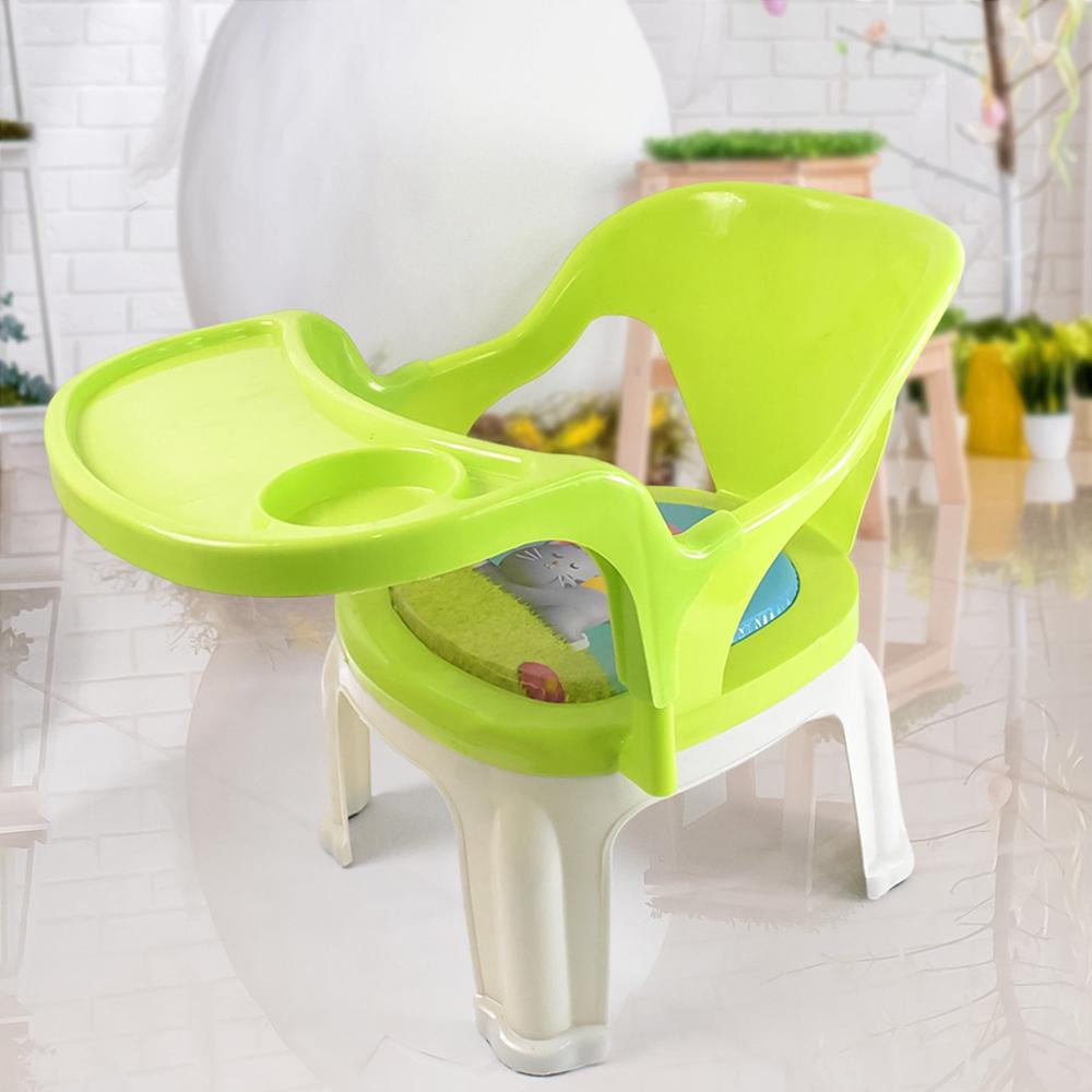 Baby Chair, With Tray Strong And Durable Plastic Chair For Kids - Color: Mix