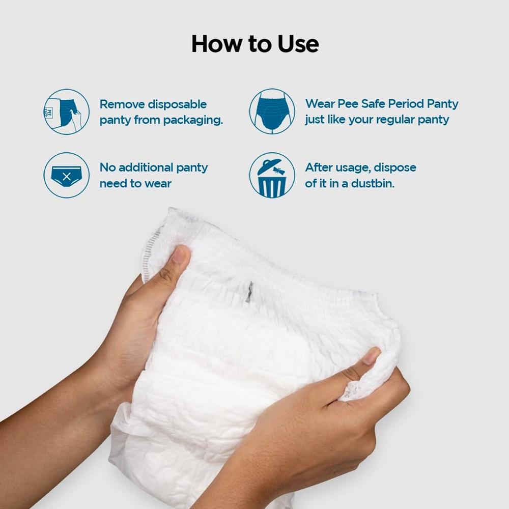 Womens Emergency Travel Kit with Seamless Underwear Pantyliner 10 Pcs