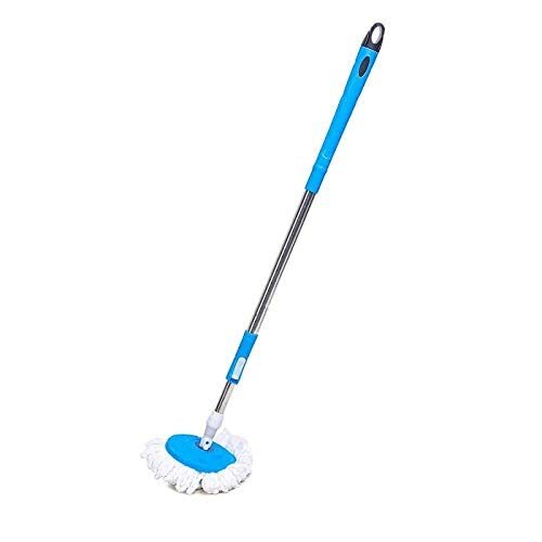 Cleaning Mop - Plastic Handle 120 cm Blue White Cotton Twist Head Ergonomic Non-Slip Grip