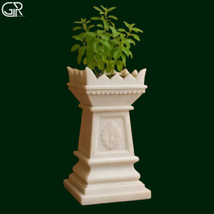 Tulsi Marble Planter