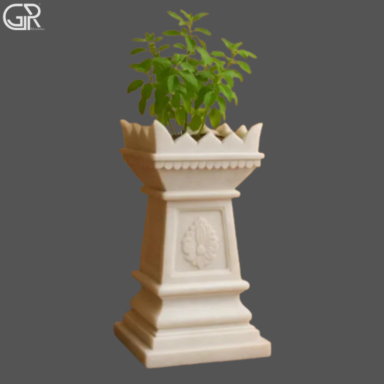 Tulsi Marble Planter