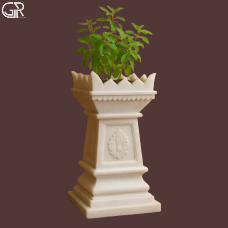 Tulsi Marble Planter