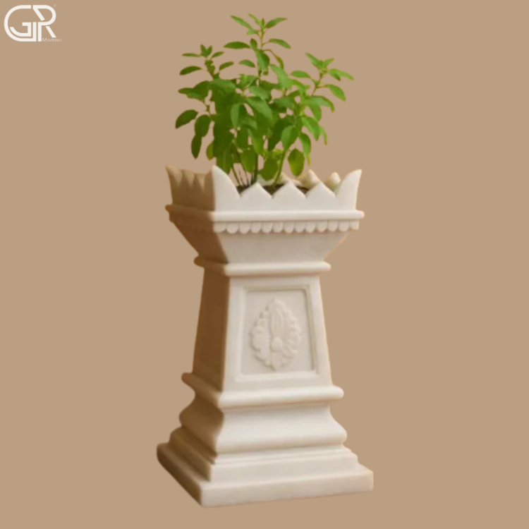 Tulsi Marble Planter