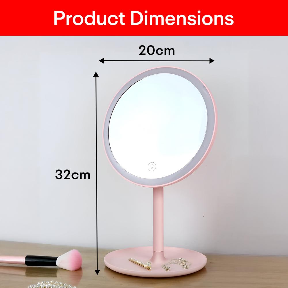 Prime Pick Non-LED Makeup Mirror  Pink