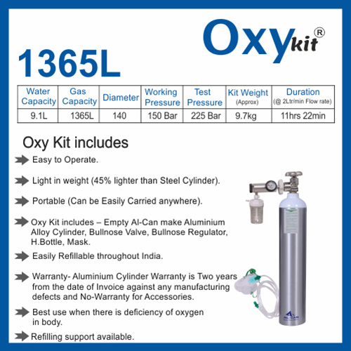 1365 Litre Oxy Cylinder Kit