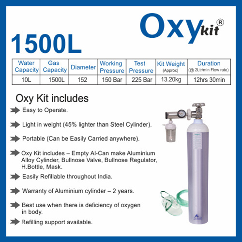 1500 Litre Oxy Cylinder Kit