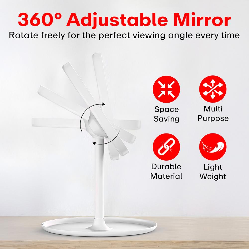 Prime Pick Non-LED Makeup Mirror  White