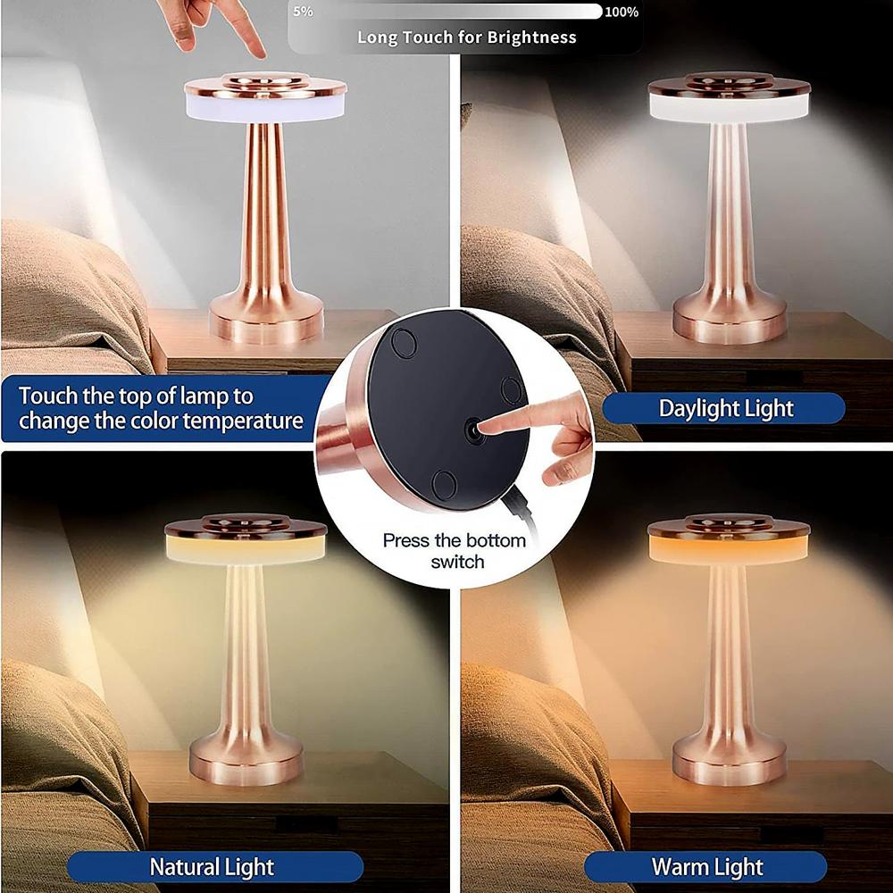 Touch LED Metal Desk Lamp (1 Pc)