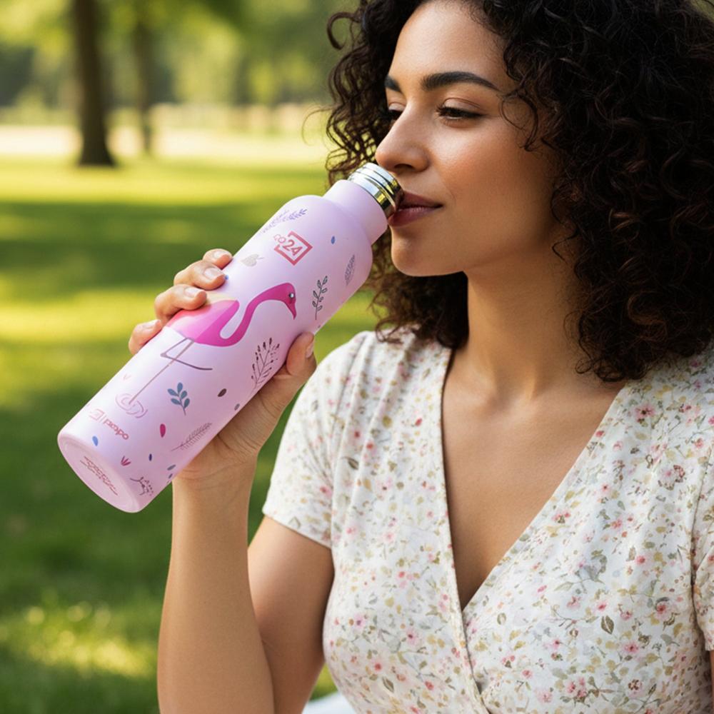 Pexpo Oslo Art Printed Insulated Stainless Steel Water Bottle 750 Ml - Color: Mix