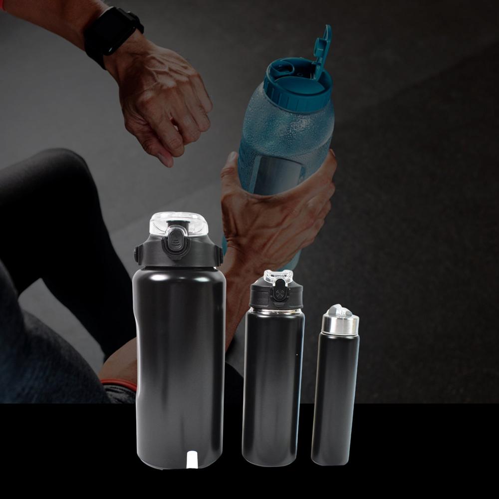 3 in 1 Stainless Steel Insulated Water Bottle Double Wall Vacuum (3 Pcs Set)