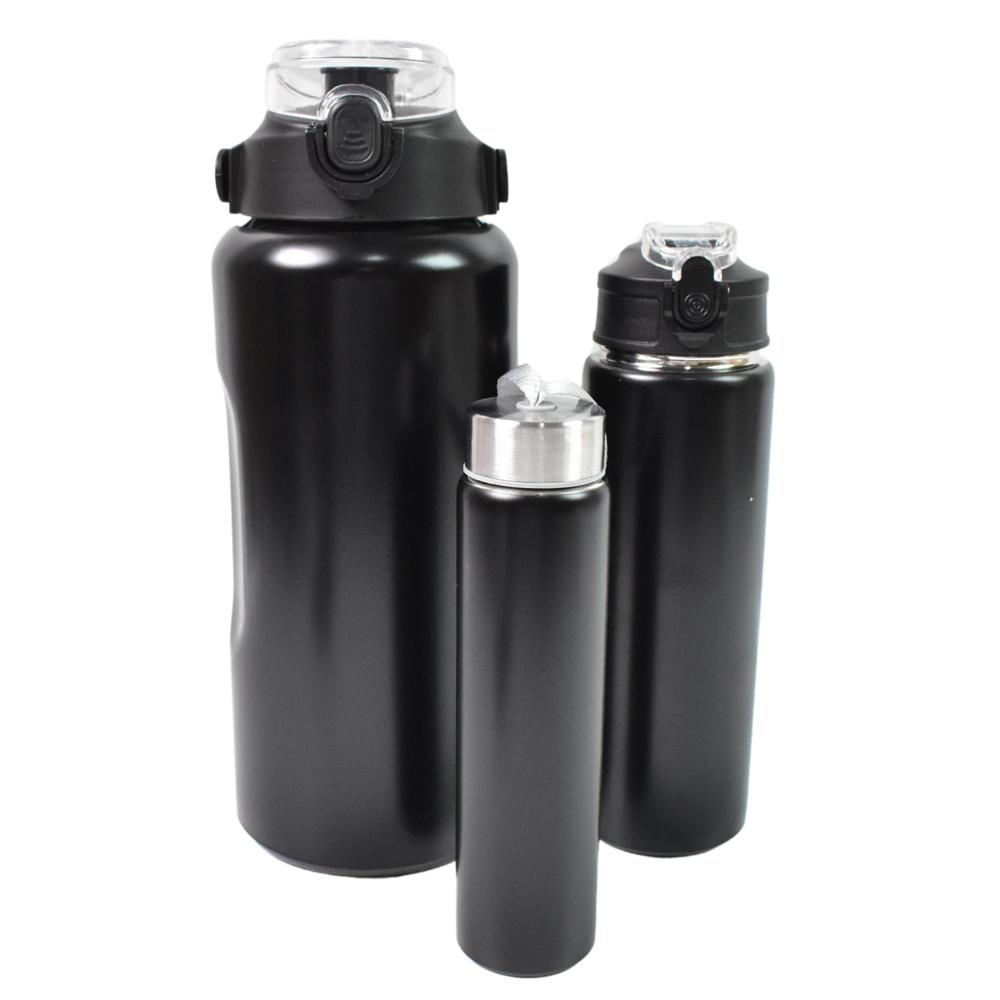 3 in 1 Stainless Steel Insulated Water Bottle Double Wall Vacuum (3 Pcs Set)