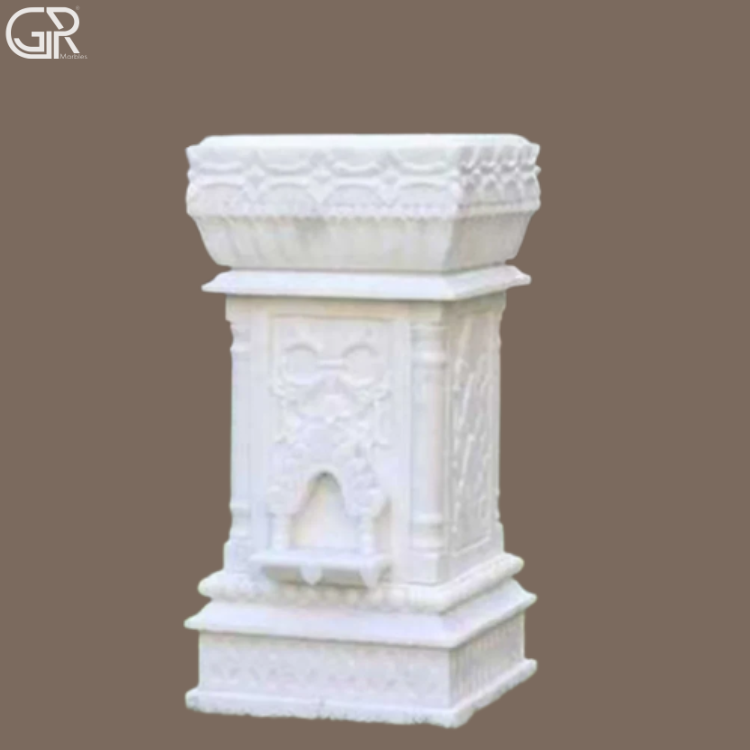 Designer Marble Tulsi Stand