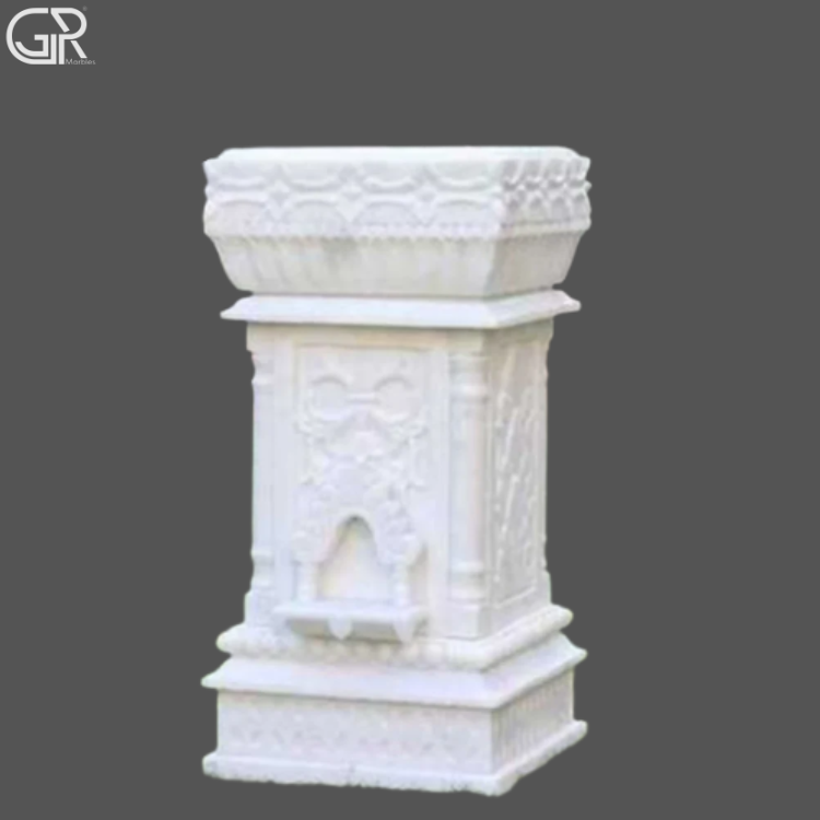 Designer Marble Tulsi Stand