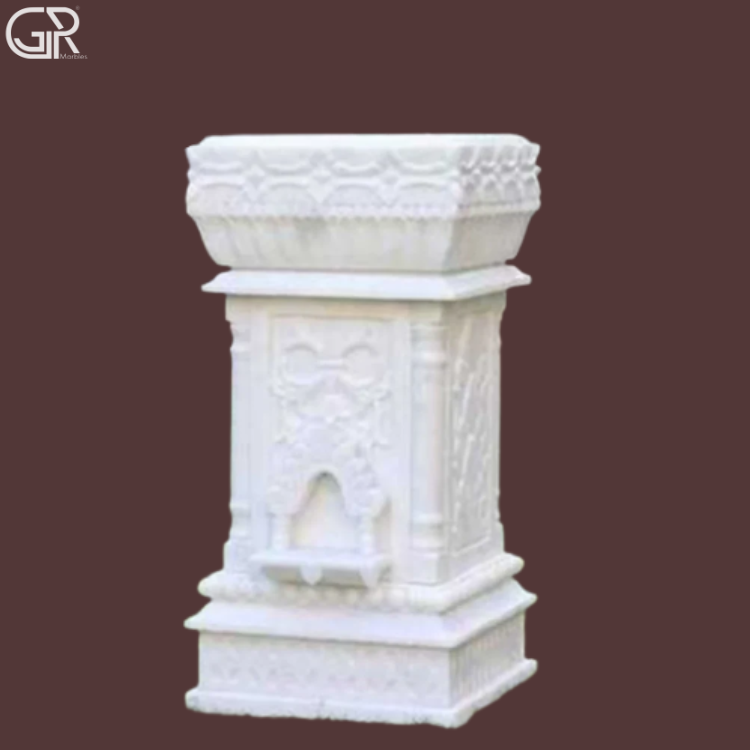 Designer Marble Tulsi Stand