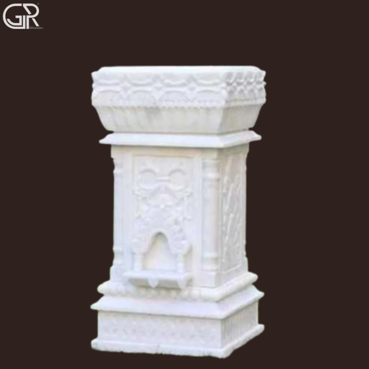 Designer Marble Tulsi Stand