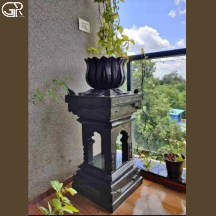 Black Marble Planter