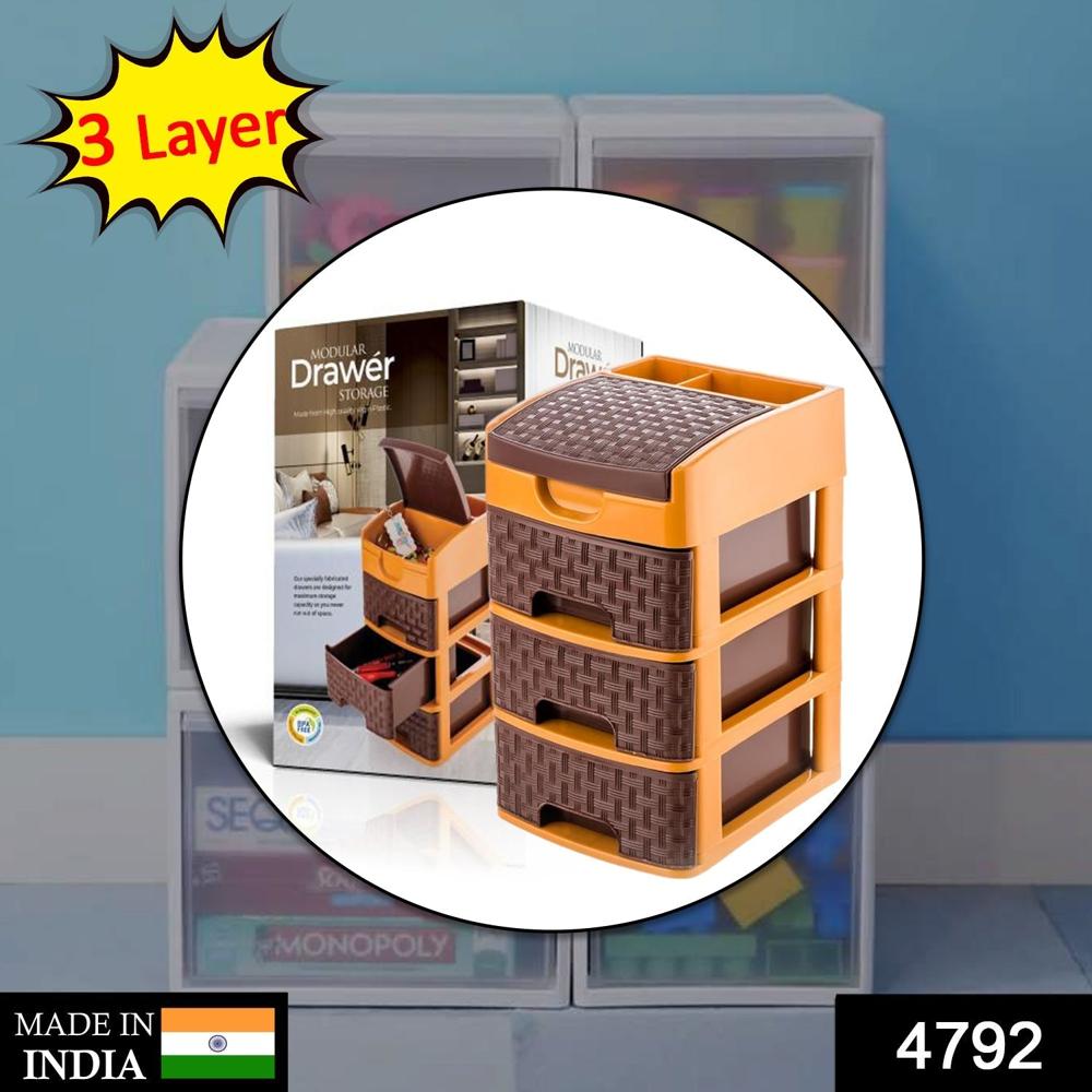 Mini 3 Layer D Storage For Household And Office Use For Storing Various Types Of Items - Color: Mix