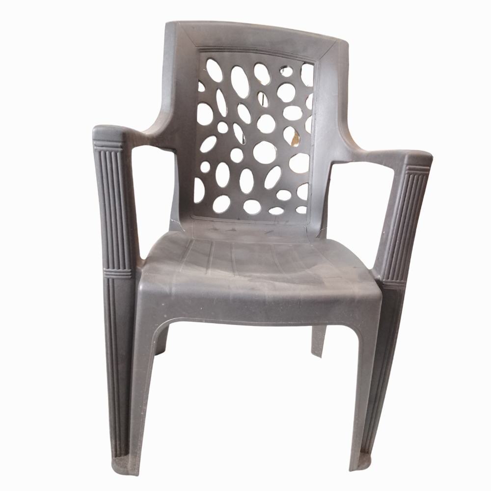 Vara Plastic Grey Chair - Artwork: Handmade