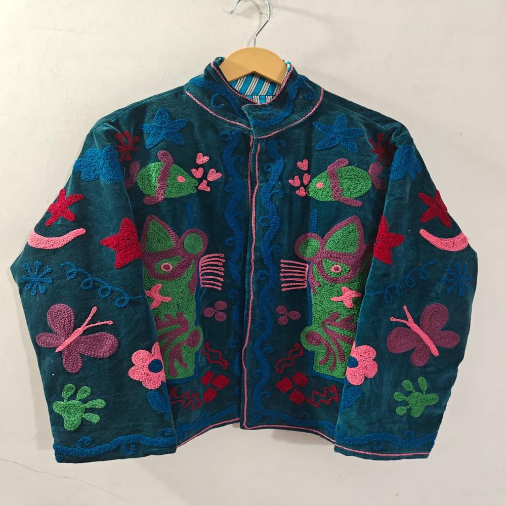 Suzani Embroidered Jacket - Color: Multicolor