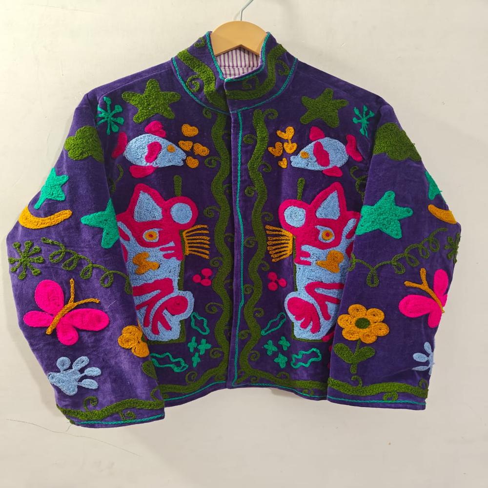 Suzani Embroidered Jacket - Color: Multicolor