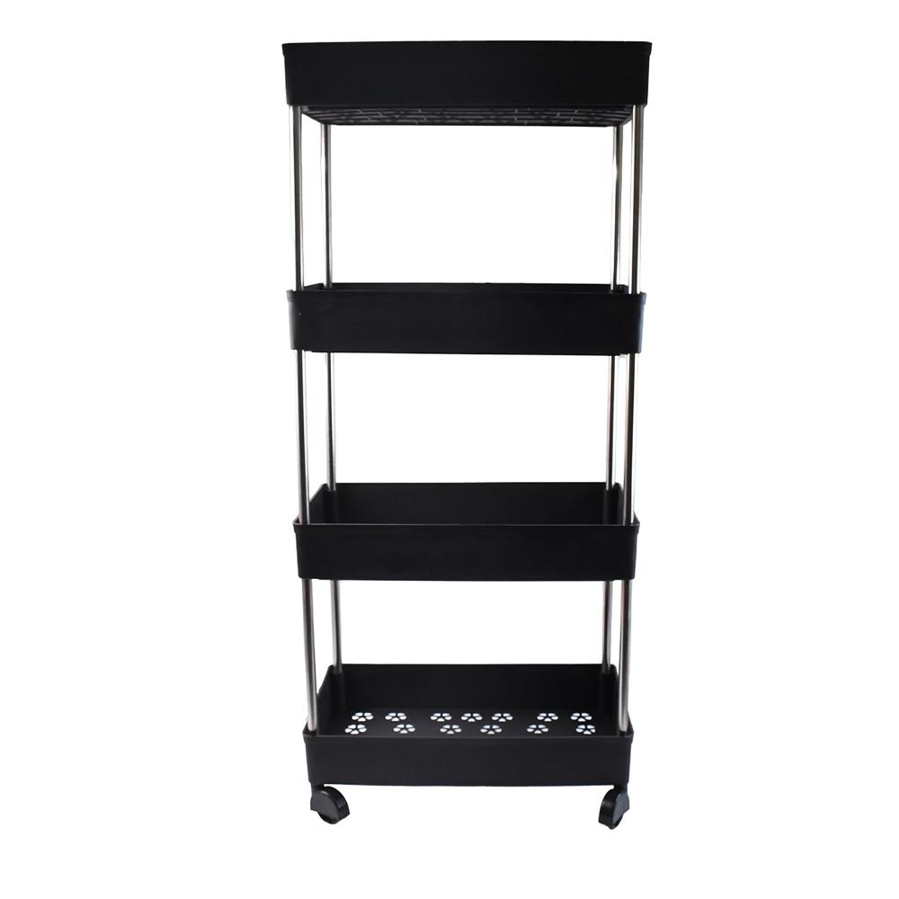 Movable Storage Rack Trolley - Color: Mix
