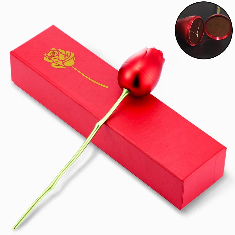 Metal Red Rose Couple Jewelry Box-fancy Jewelry Box (1 Pc) - Color: Mix
