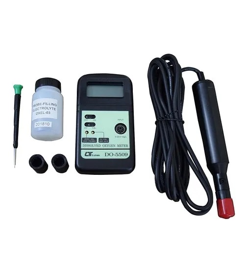 Lutron Dissolved Oxygen Meter Do-5509 - 131x70x25 Mm, Polarographic Probe | Manual Calibration, Auto Temperature Compensation, Portable