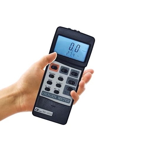 Lutron Do-5510 Dissolved Oxygen Meter - Handheld, 180x72x32mm, 0-20.0 Mg/l Range | Polarographic Probe, Auto Temp Compensation, Ip65 Waterproof