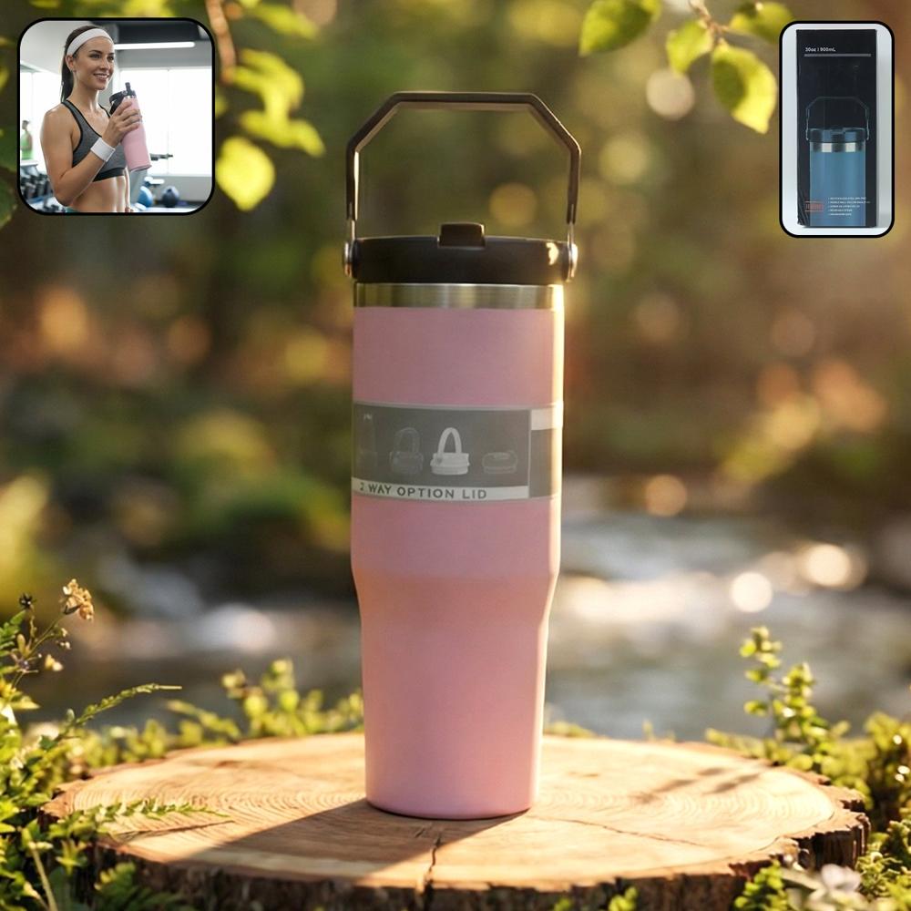 Premium Stainless Steel Insulated Travel Tumbler 900 Ml (1 Pc) - Color: Mix