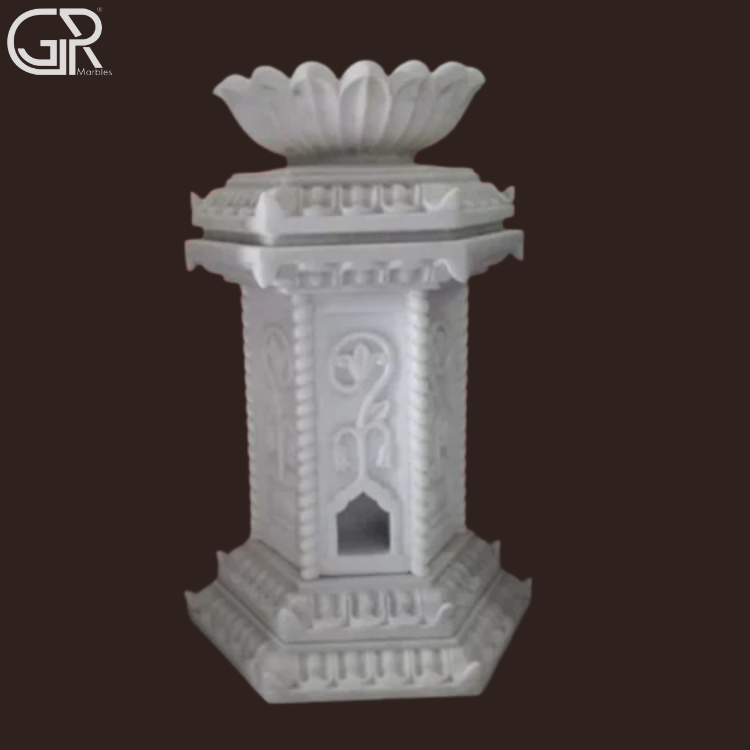 White Marble Planter