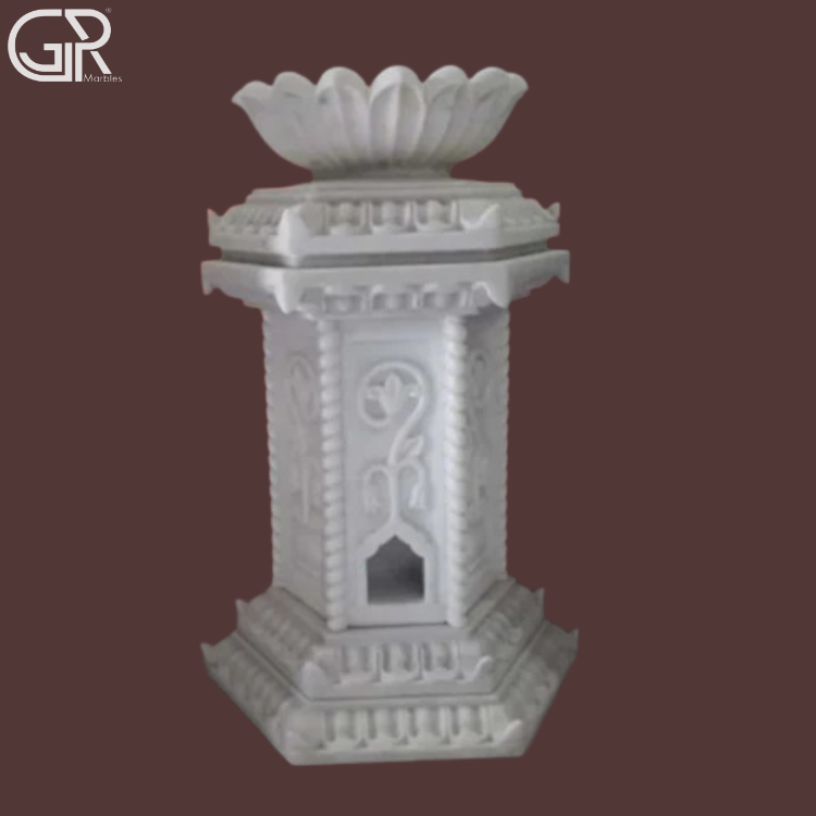 White Marble Planter