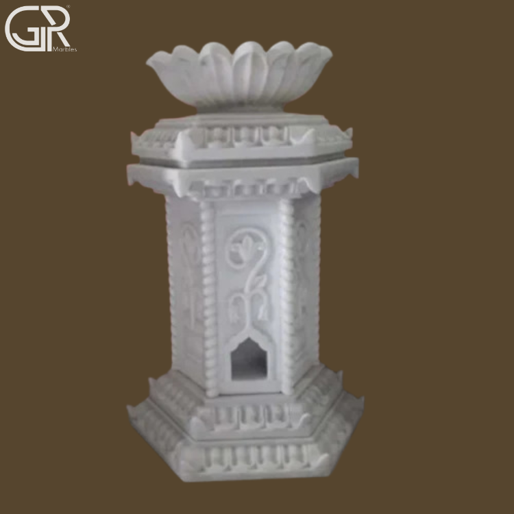 White Marble Planter