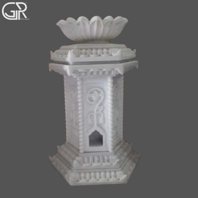 White Marble Planter
