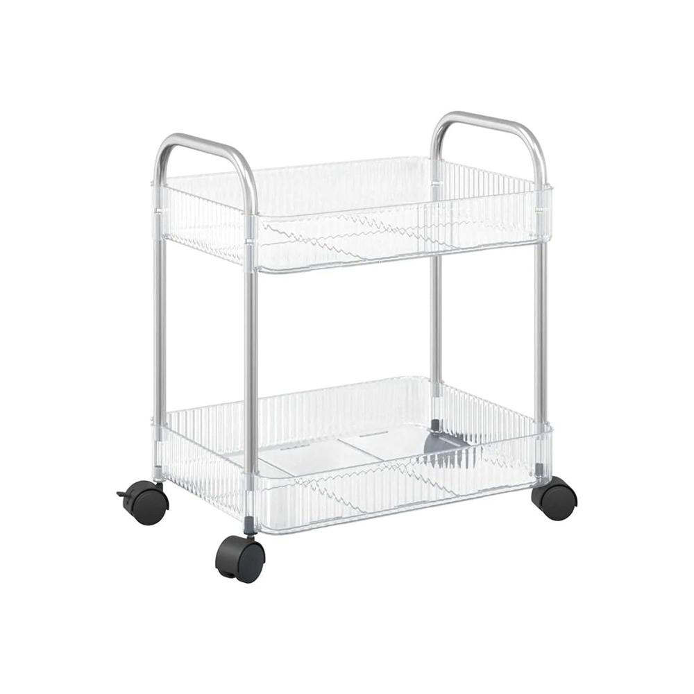 2 Layer Multipurpose Storage Trolley With Wheels (1 Pc) - Application: Home