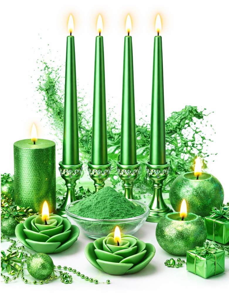 Green Candle Making Color