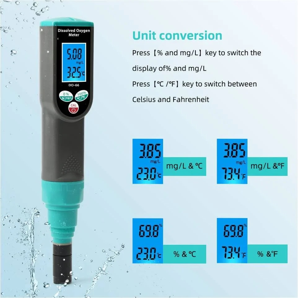 True Sense Pen Type Dissolved Oxygen Tester Meter For Aquarium, Fish Tank, Aquaculture, DO-66