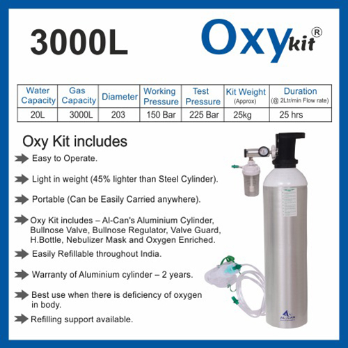 3000 Litre Oxy Cylinder Kit