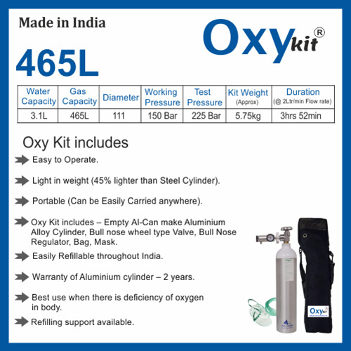 465 Litre Oxy Kit - No. Of Outlet: 1
