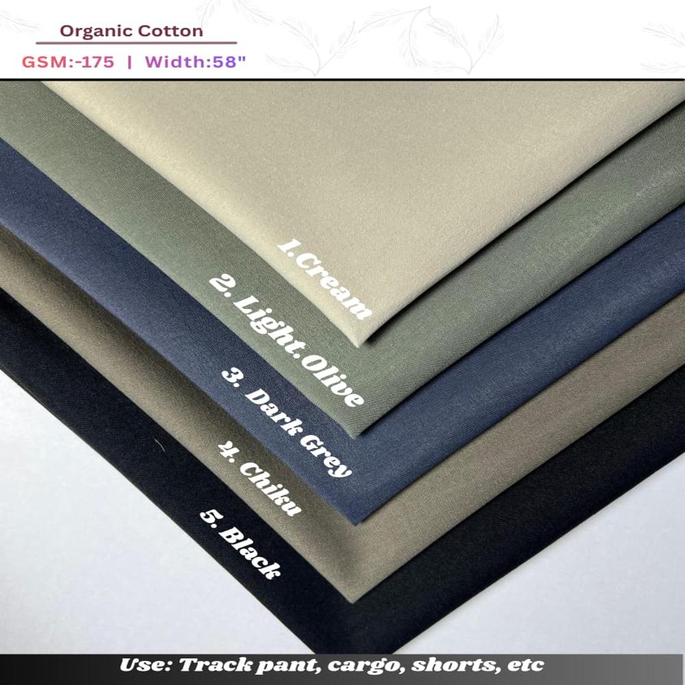 Organic cotton polyester lycra fabric