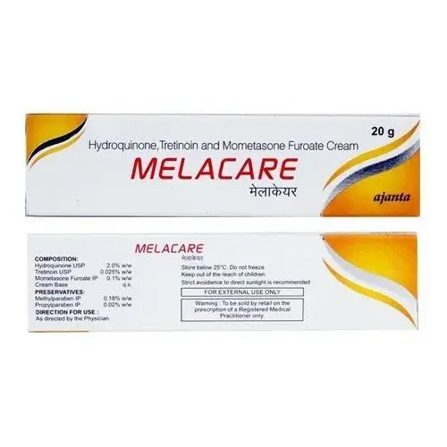 Melacare Cream 25 gm, Hydroquinone Tretinoin Mometasone Skin Treatment Cream