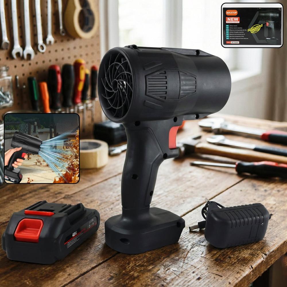 High Power Cordless Leaf Blower Fan with Rechargeable Battery (1 Pc)