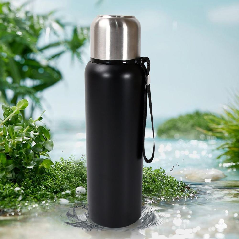 Stainless Steel Water Bottle Fridge Water Bottle Stainless Steel Water Bottle Leak Proof Rust Proof Cold & Hot Thermos Steel Bottle| Leak Proof | Office Bottle | Gym | Home | Kitchen | Hiking | Trekking | Travel Bottle (800Ml) - Color: Mix