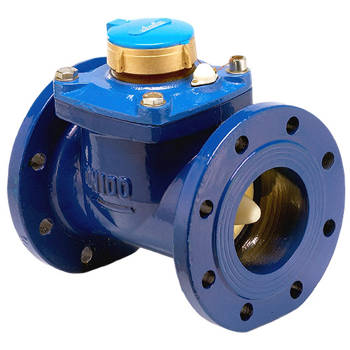 Cast Iron Body Woltman Flanged Water Meter - Accuracy: 2% (Qmax To Qt)