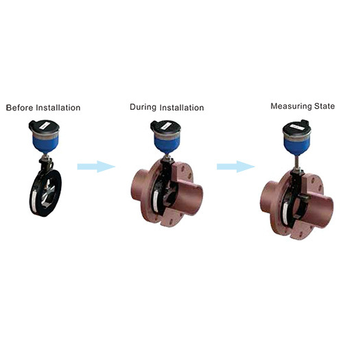 Cast Iron Body  Wafer Type Ultrasonic Irrigation Raw Water Meter - Accuracy: 0.5% Or Better  %