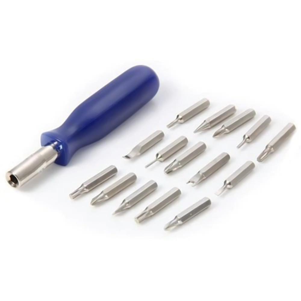 16-in-1 Screwdriver Set with 15 Magnetic Bits  Professional Driver Kit